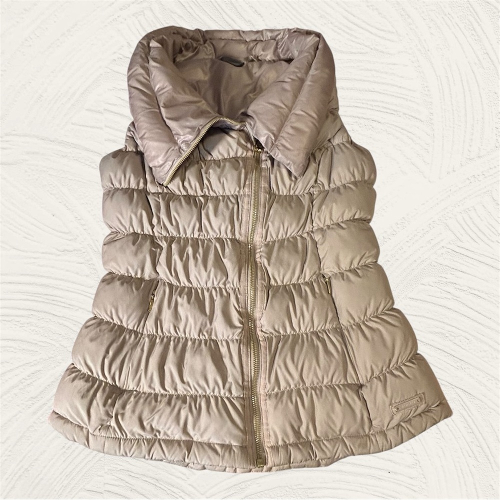 Athleta Light Tan Quilted Puffer Vest. Size Medium - Picture 3 of 12